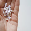perle ronde coeur doré plastique blanc,perle plastique,perle ronde lettre,création bijoux,perle coeur, lot de 10 grammes-G1836