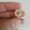 Pendentif œil cristal zircon or octogone,pendentif doré porte-bonheur en laiton doré pour la création bijoux,17mm,l'unité,G3162