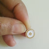 Pendentif rond doré étoile résine blanche, un Pendentif pour femme en métal doré pour la création de bijoux,16mm,l'unité,G3158