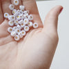 perle ronde étoile dorée plastique blanc,perle plastique ronde lettre,création bijoux été, lot de 10 grammes,G3285