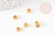 rondelles fleurs laiton doré 6mm, perles dorées, perles intercalaires, x50 (G5650)