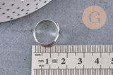 supports bague reglable platine, petites taille, x4 (G0504)