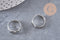 supports bague reglable platine, petites taille, x4 (G0504)