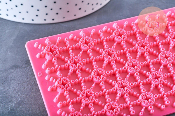 tampon biscuit silicone rose 12.2cm, x1 (G4179)