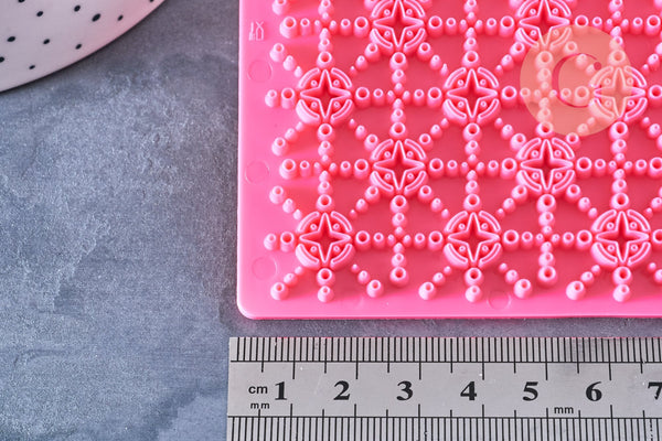 tampon biscuit silicone rose 12.2cm, x1 (G4179)